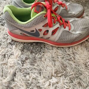 Nike Women's Gray and Red Running Shoes